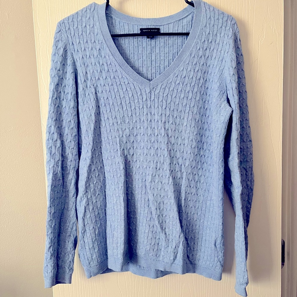 Medium light blue, periwinkle Tommy Hilfiger sweater